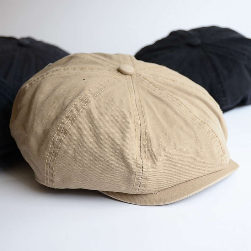 Dad Hat Cotton - 남성용 빅 헤드 뉴스보이 모자, 빈티지