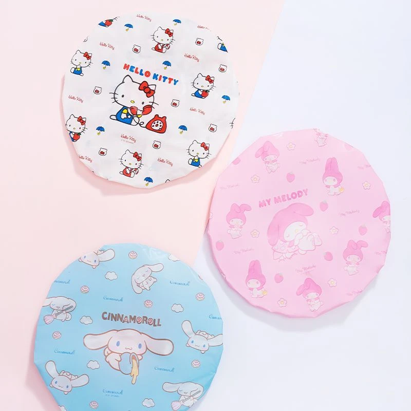 Swim Hat Silicone - 헬로 키티 귀여운 실리콘 수영모자, 큰