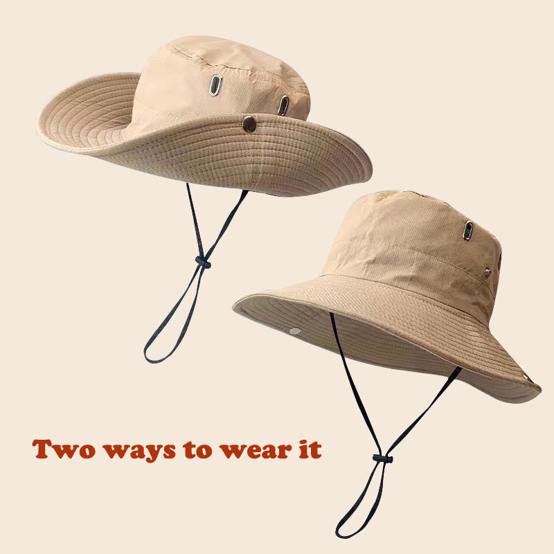 Sun Hat Wide Brim - 야외 낚시 하이킹 사냥용 유니섹스 썬햇,