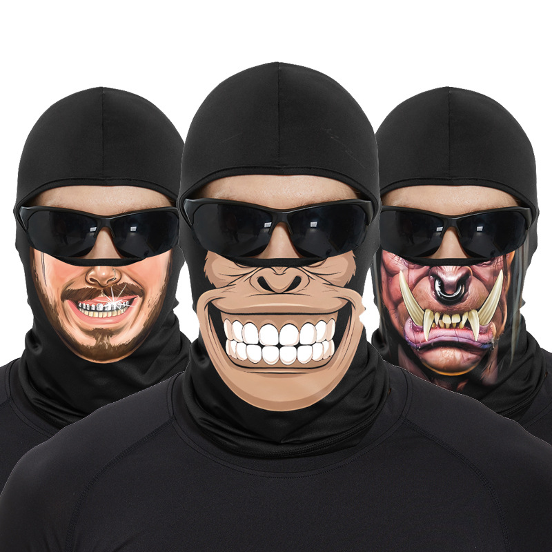 재미있는 유인원 입 해골 바라클라바 풀 페이스 반다나, - Skull Cap Helmet Liner 리뷰 및 가격